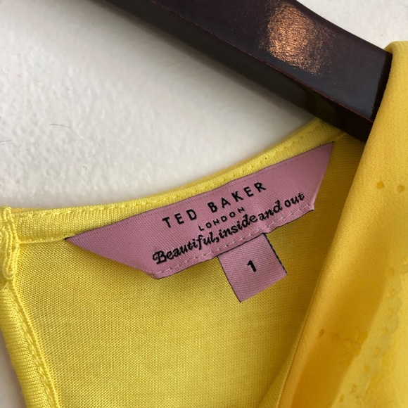 • SOLD• Ted Baker Yellow Collared Blouse - Picture 5 of 5